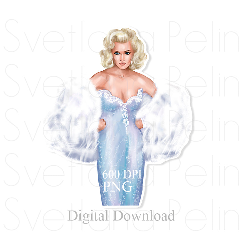 Madonna, Digital STICKER, PNG, INSTANT Download