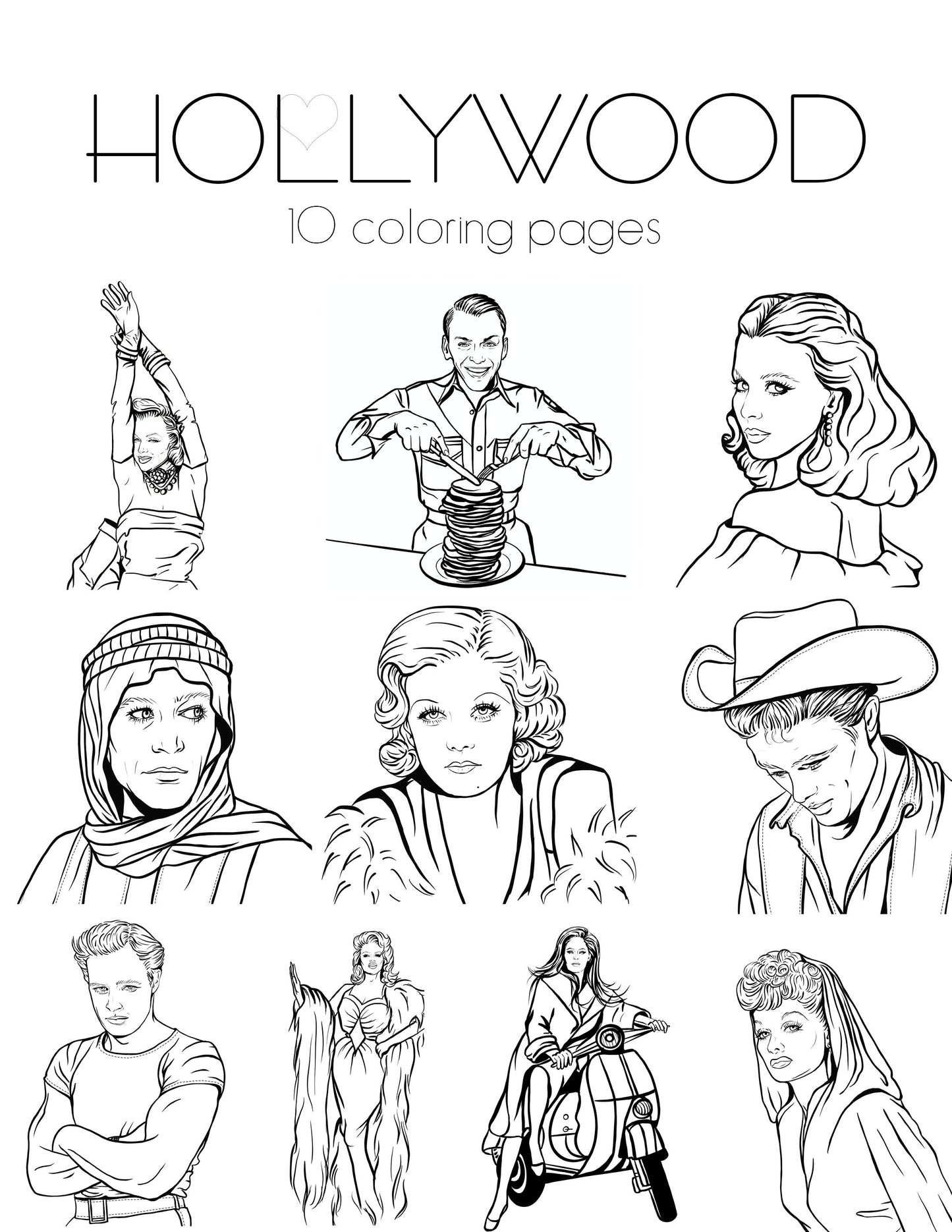 Old Holywood, Coloring Book