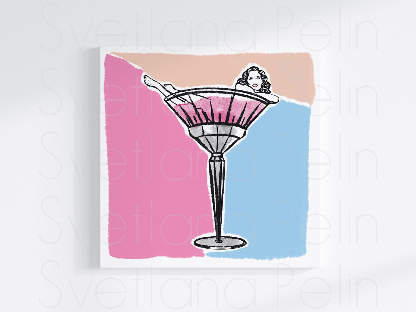 Dita Von Teese, Martini Glass, Printable Art, INSTANT DOWNLOAD
