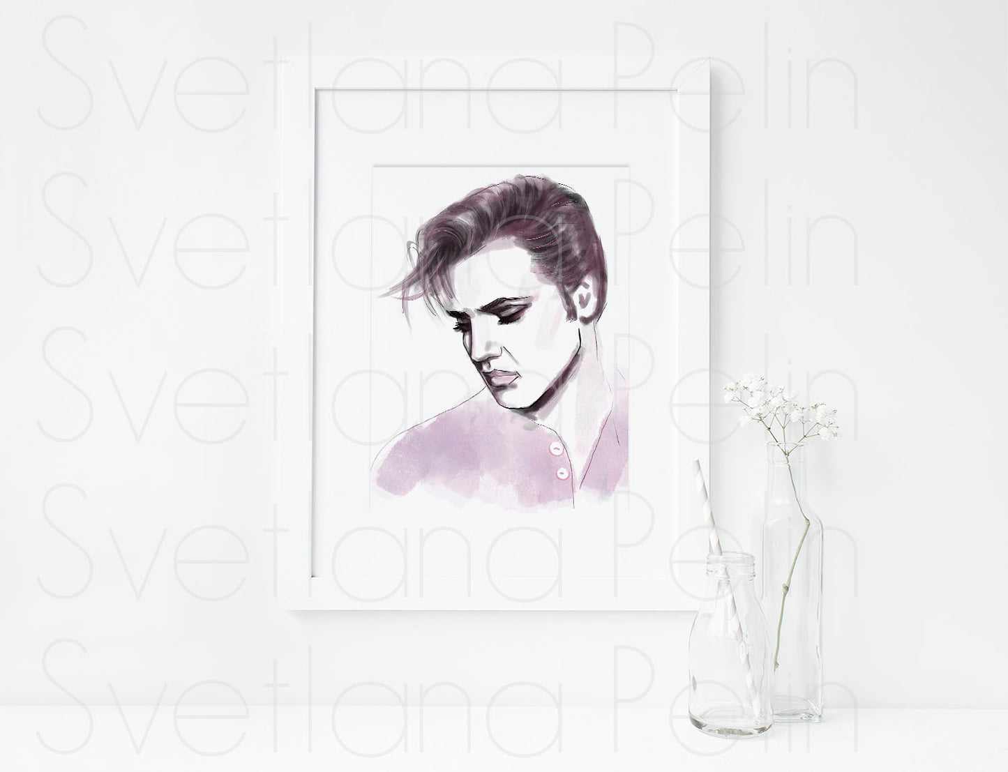 Elvis, ART PRINT Signed by Artist