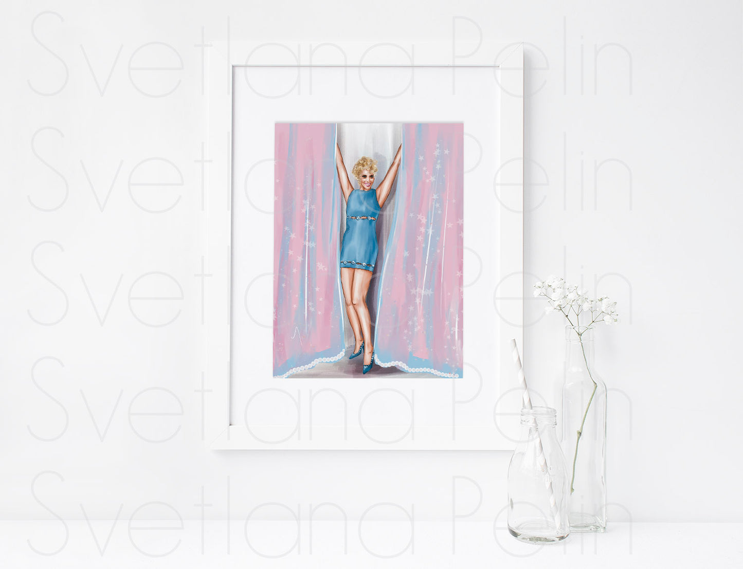 Elizabeth Berkley, Showgirls, ART PRINT Signed by Artist