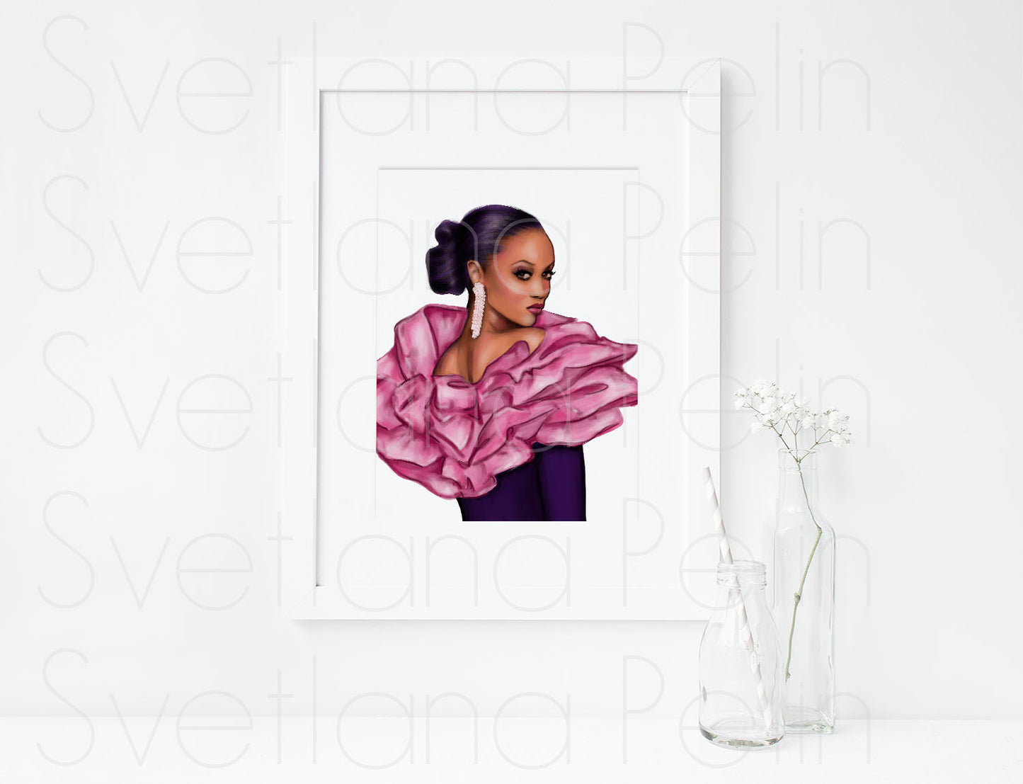 Tyra Banks, TB, ART PRINT Signed by Artist