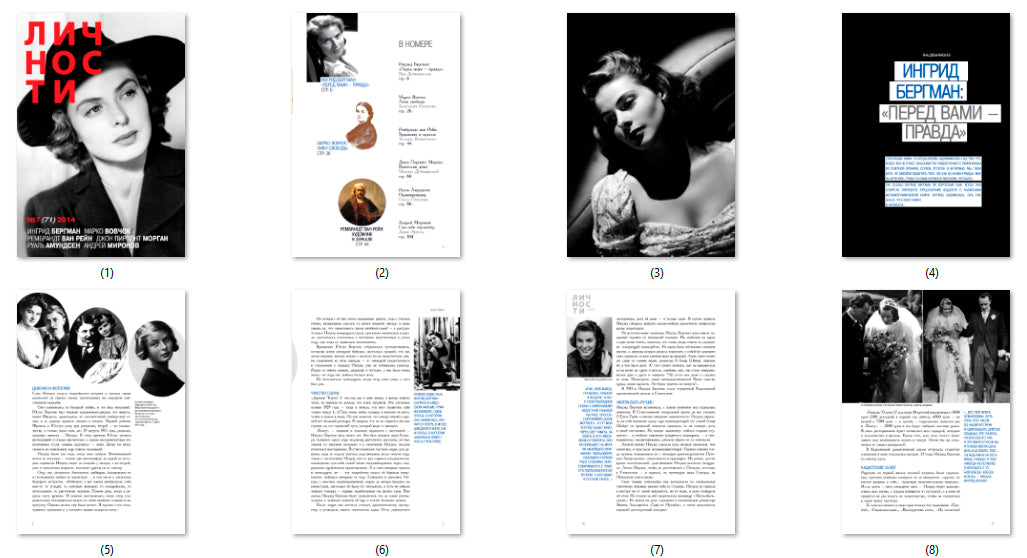 Ingrid Bergman, Russian magazine, Cover, DIGITAL LISTING, Instant Download
