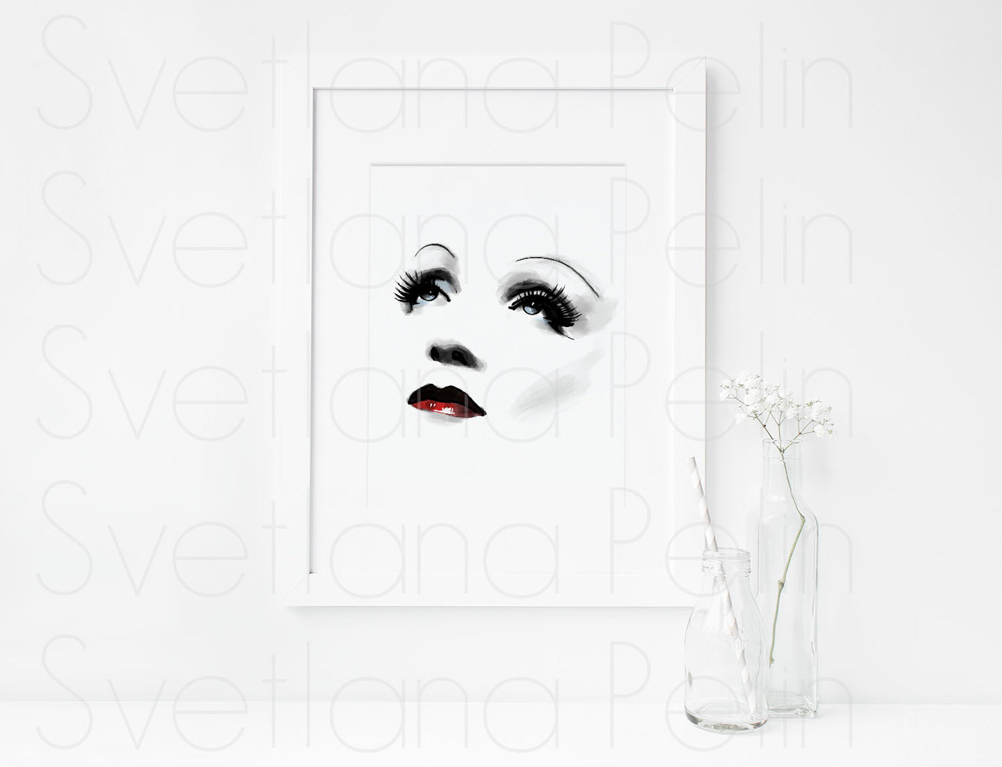 Marlene Dietrich, ART PRINT Signed by Artist