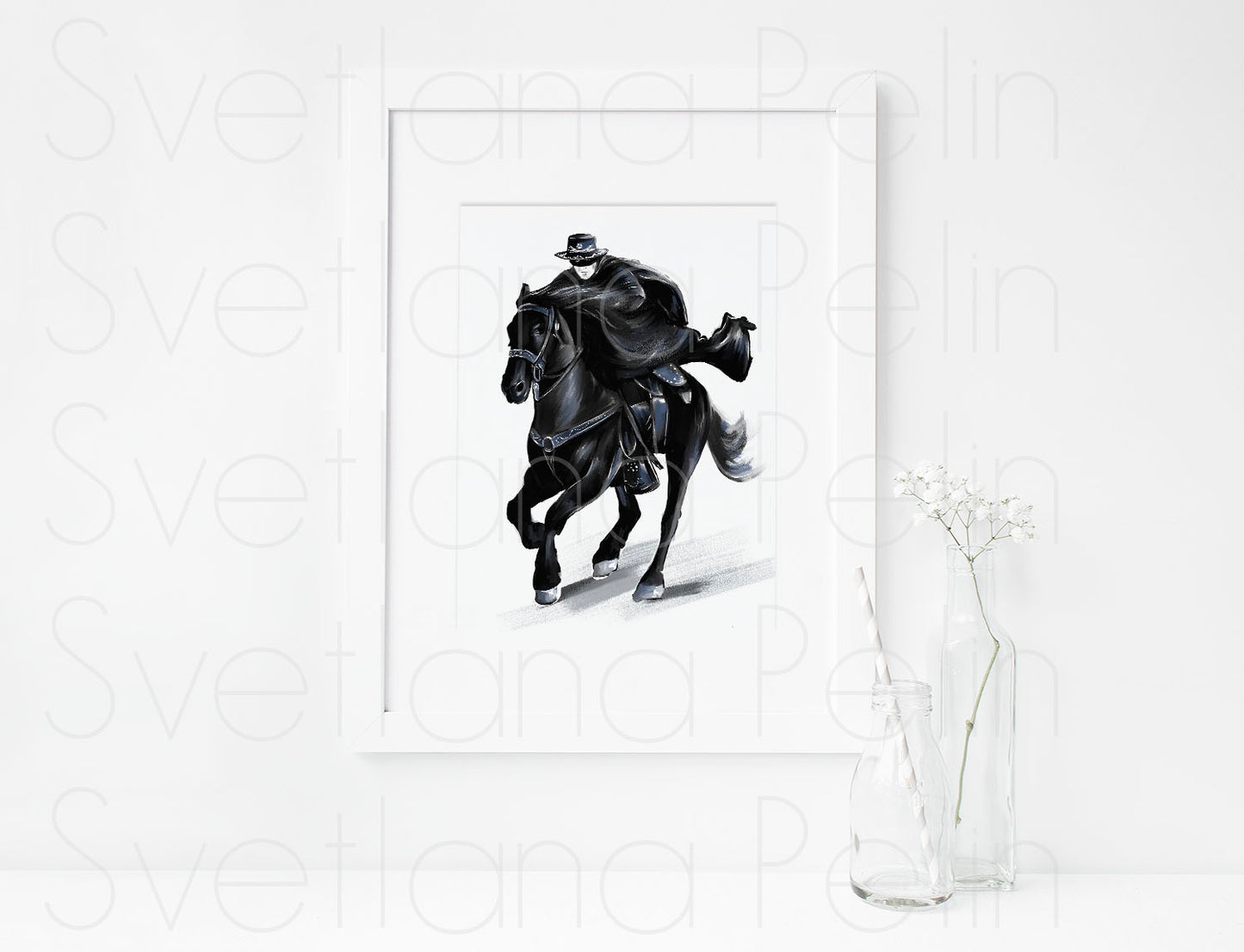 Antonio Banderas, The Mask of Zorro, ART PRINT Signed by Artist