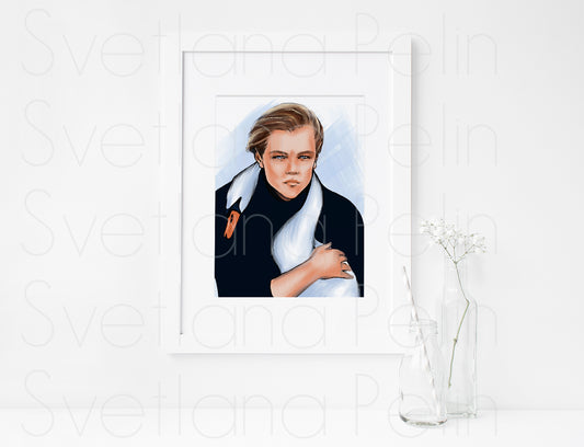 Leonardo DiCaprio, Swan, ART PRINT Signed by Artist