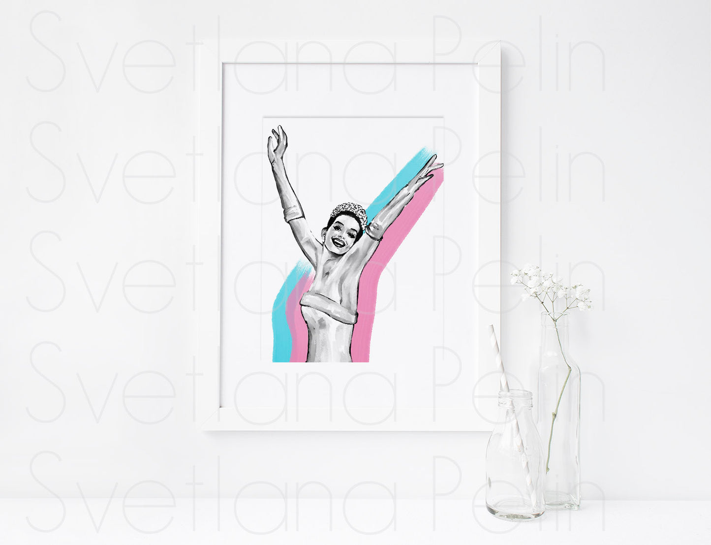 Anne Hathaway, The Princess Diaries, ART PRINT Signed by Artist