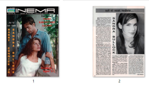 Sandra Bullock, Harry Connick Jr, Romanian magazine, Cover, DIGITAL LISTING, Instant Download