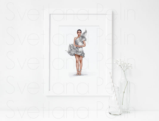 Lily Collins, Emily Cooper in Paris, ART PRINT Signed by Artist