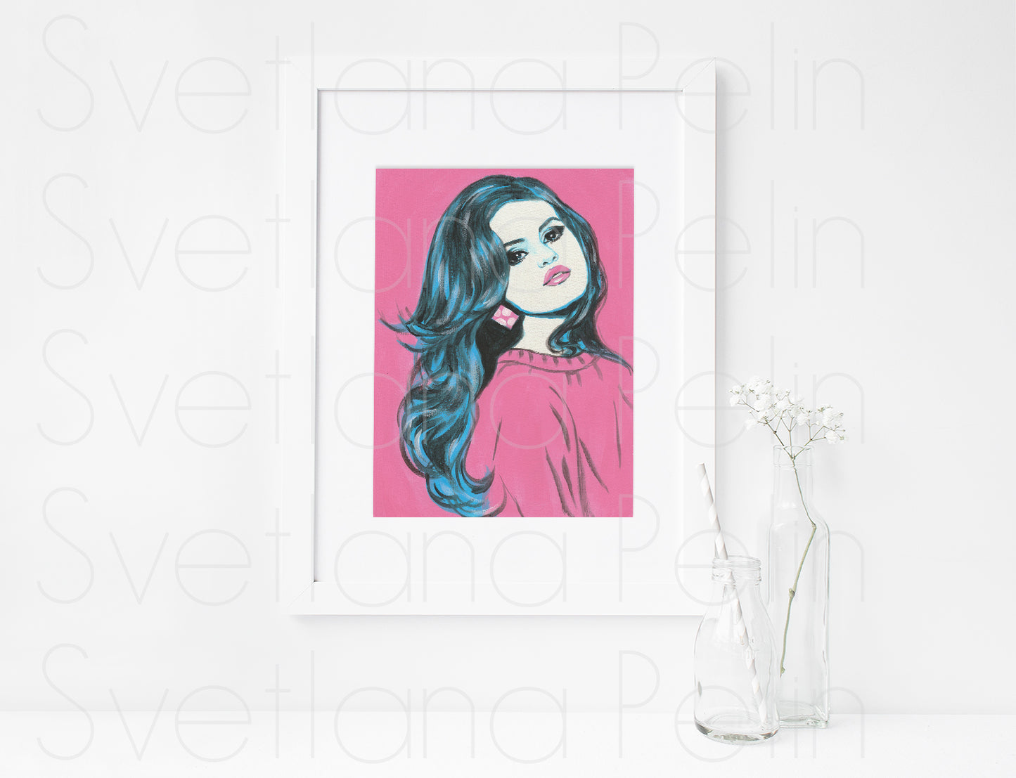 Selena Gomez, ART PRINT Signed by Artist