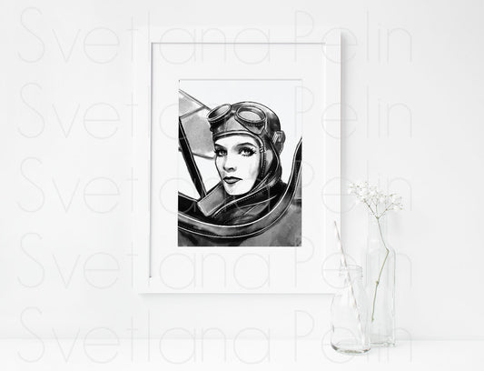 Katharine Hepburn, Christopher Strong, ART PRINT Signed by Artist