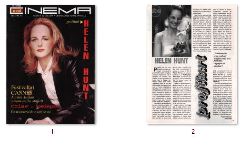 Helen Hunt, Romanian magazine, Cover, DIGITAL LISTING, Instant Downloady