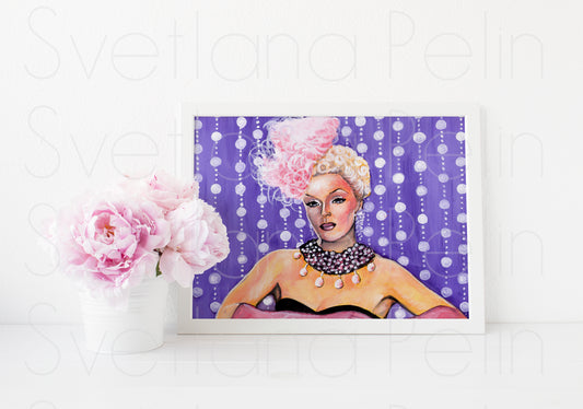 Lana Turner, ART PRINT Signed by Artist