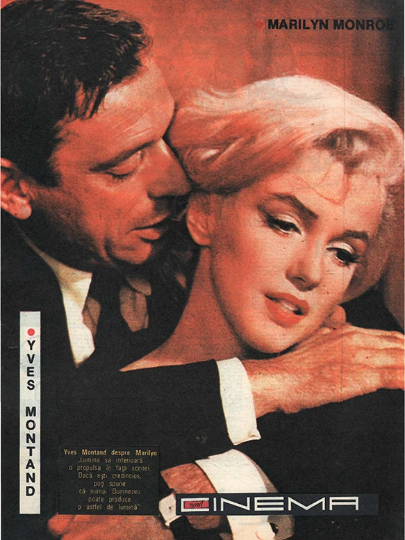 Marilyn Monroe, Yves Montand, Romanian magazine, Cover, DIGITAL LISTING, Instant Download