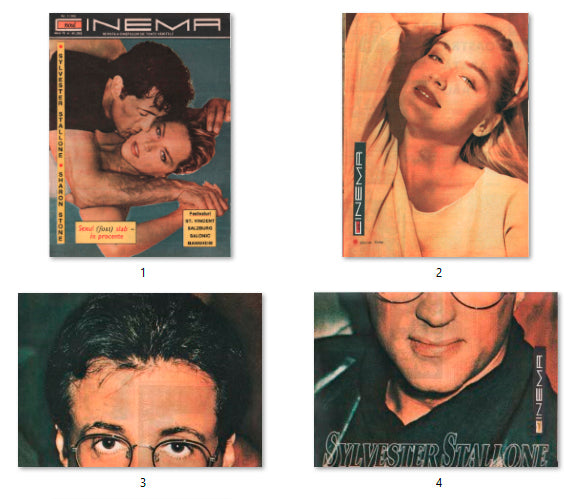 Sharon Stone, Sylvester Stallone, Romanian magazine, Cover, DIGITAL LISTING, Instant Download