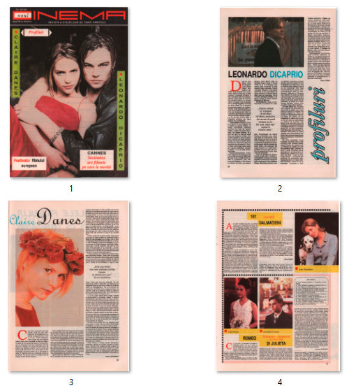 Leonardo DiCaprio, Claire Danes, Romanian magazine, Cover, DIGITAL LISTING, Instant Download