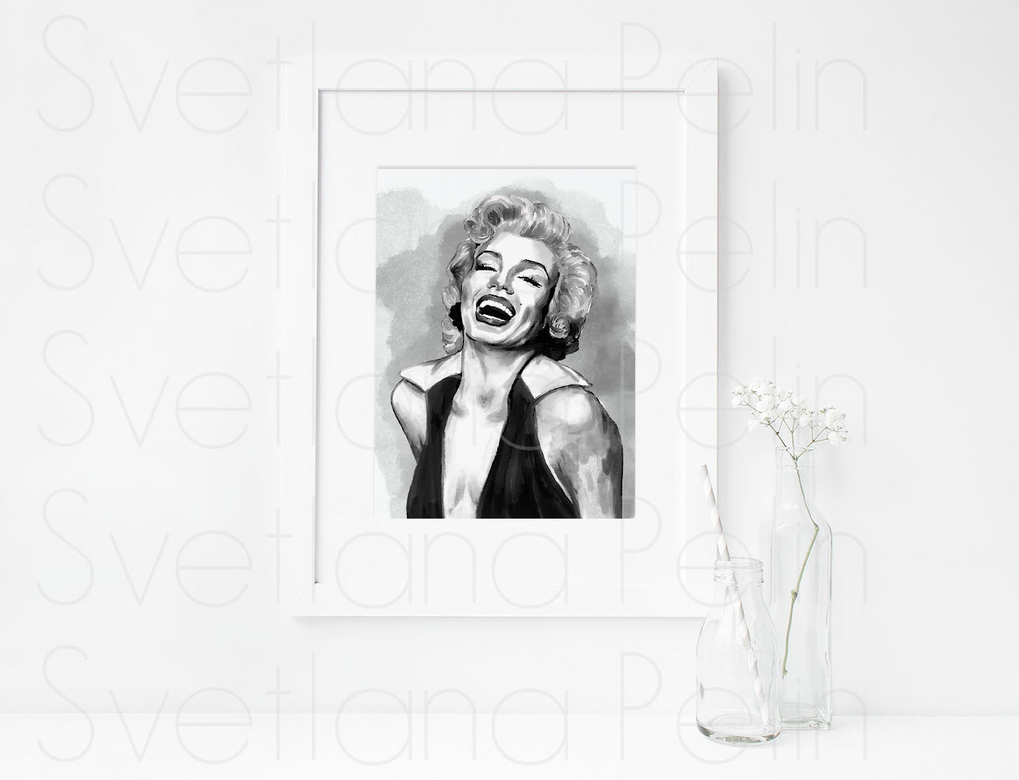 Marilyn Monroe, Miss America Pageant Parade, Smile, ART PRINT Signed by Artist