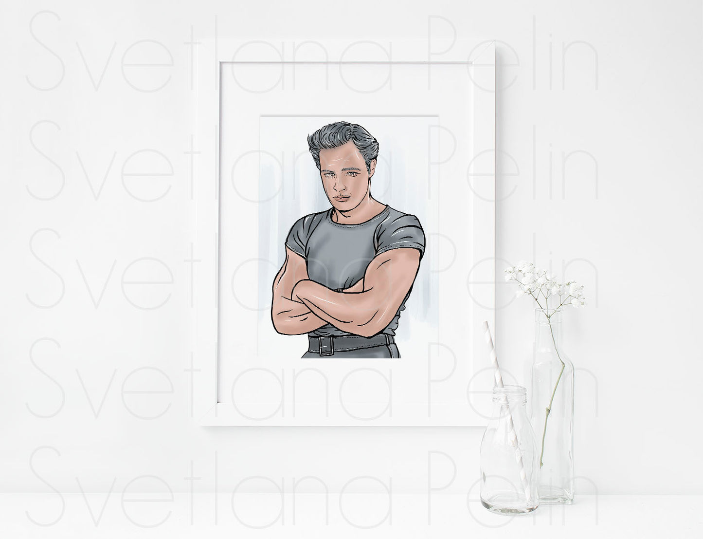 Marlon Brando, ART PRINT Signed by Artist