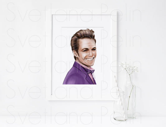 Luke Perry, Beverly Hills, ART PRINT Signed by Artist