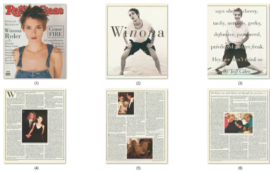 Winona Ryder, ENG magazine, Cover, DIGITAL LISTING, Instant Download
