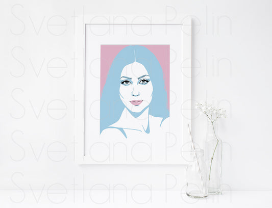 Cher, ART PRINT Signed by Artist
