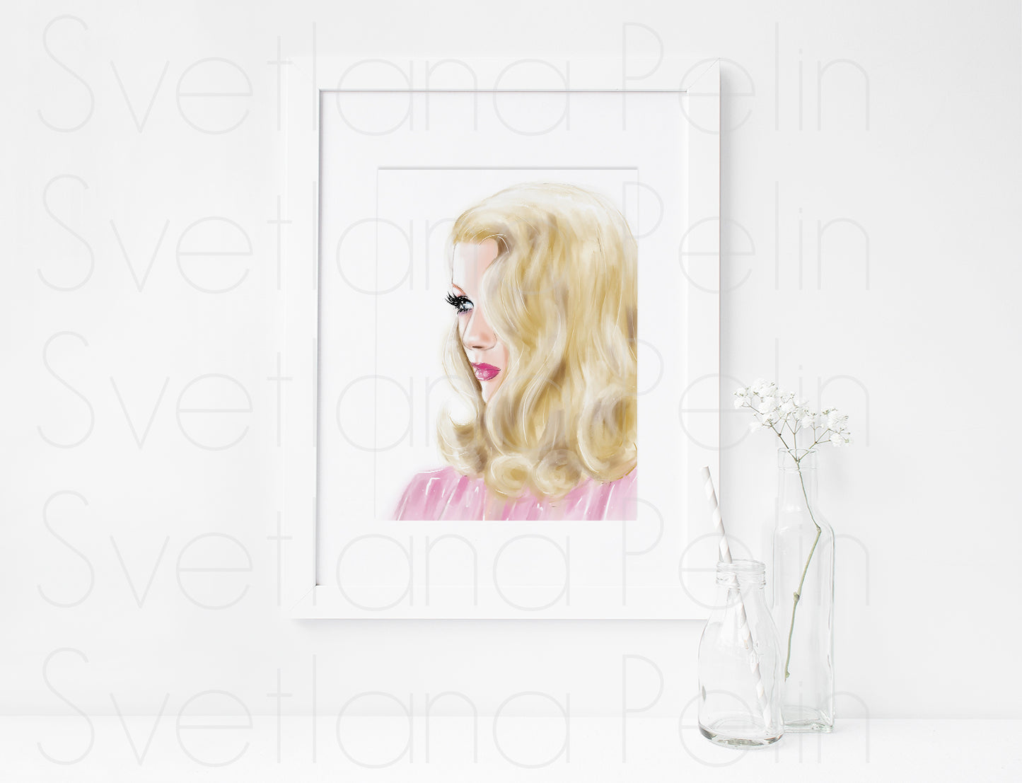 Veronica Lake, ART PRINT Signed by Artist