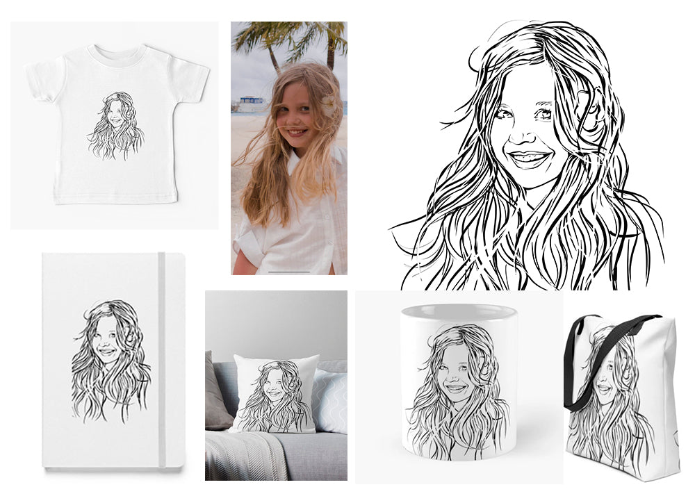 Sketch, Art Commission, Custom iPad Drawing, Digital Artwork, Personalized portrait