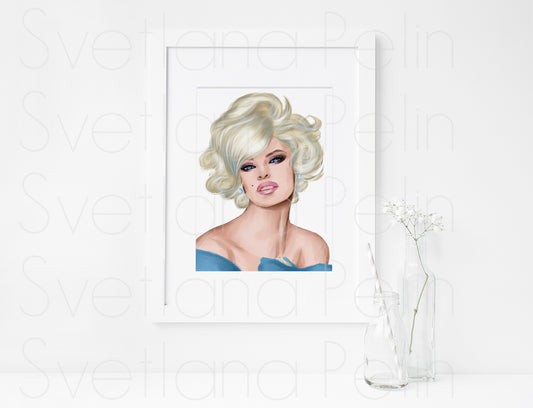 Linda Evangelista, ART PRINT Signed by Artist