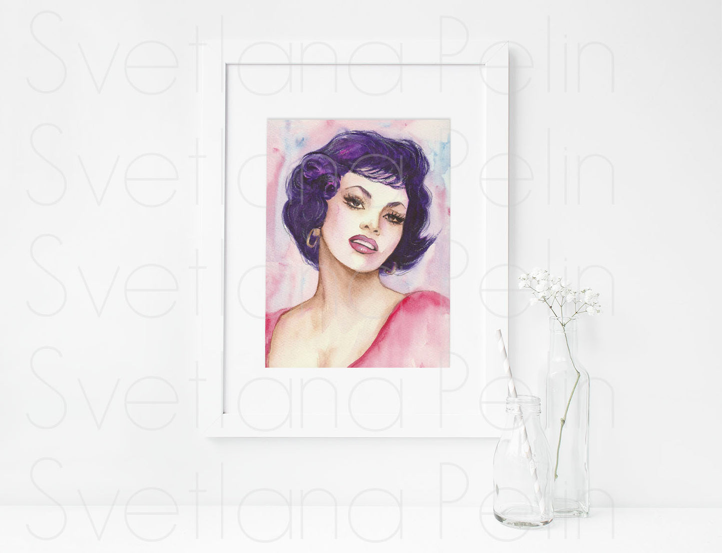 Gina Lollobrigida, ART PRINT Signed by Artist