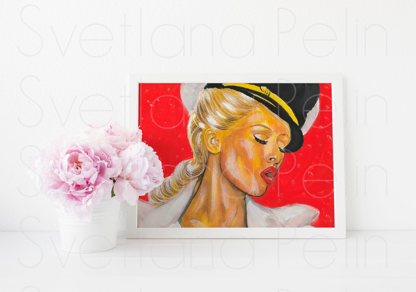 Christina Aguilera, ORIGINAL Gouache Painting, Artwork by Svetlana Pelin