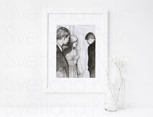 Marilyn Monroe with JFK and RFK, President John F. Kennedy, Madison Square Garden, ART PRINT Signed by Artist