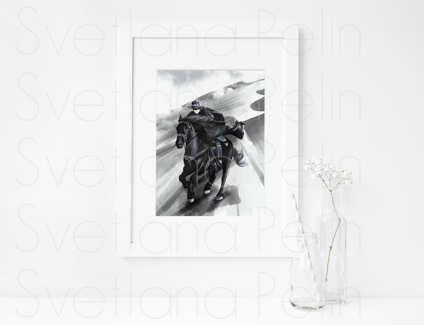 Antonio Banderas, The Mask of Zorro, ART PRINT Signed by Artist