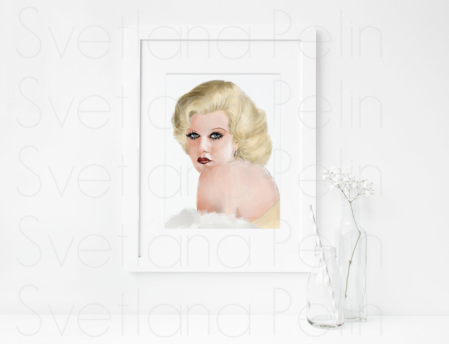 Jean Harlow, ART PRINT Signed by Artist