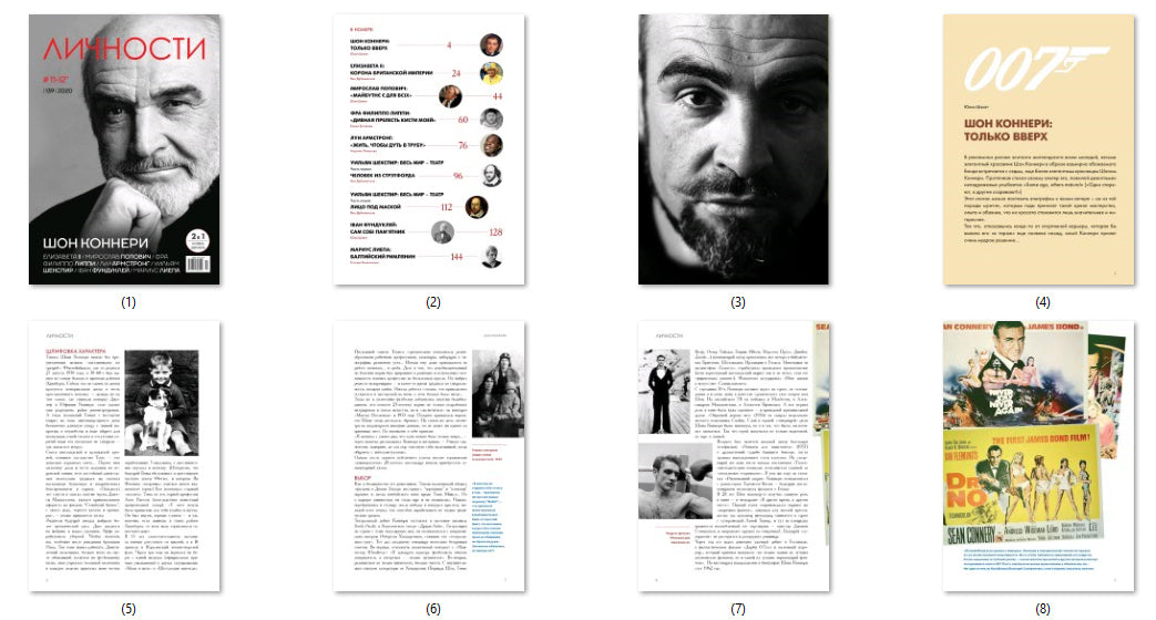 Sean Connery, SC, 2 Russian magazines, Cover, DIGITAL LISTING, Instant Download