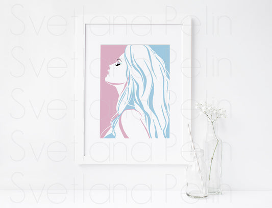 Selena Gomez, ART PRINT Signed by Artist