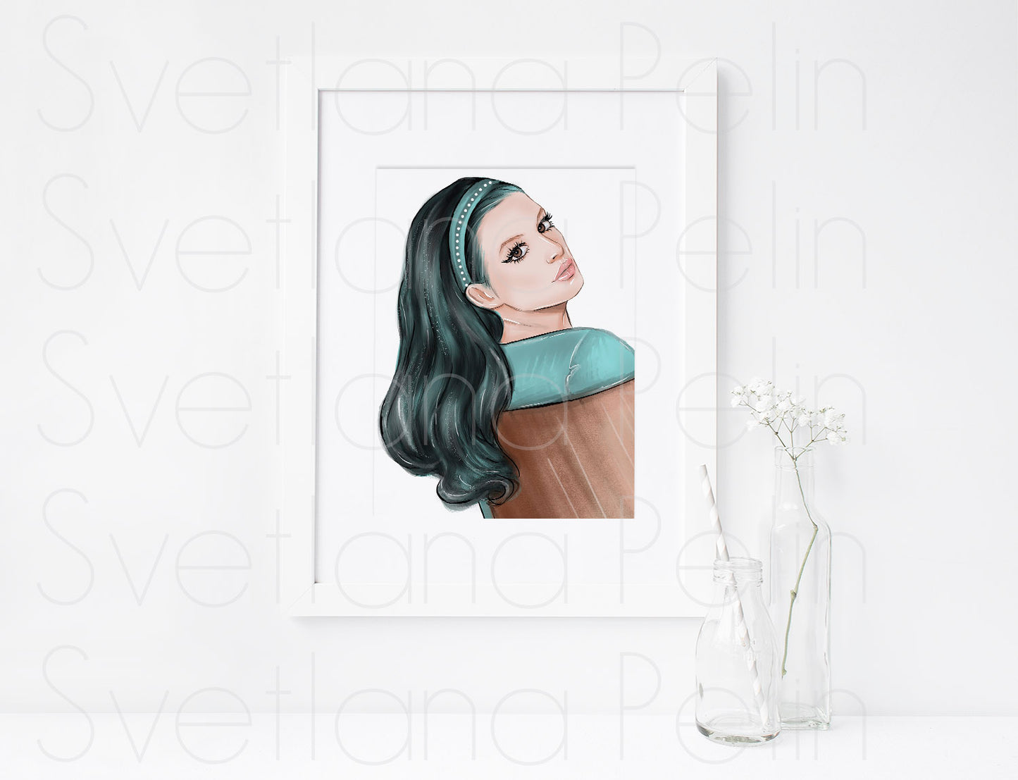 Anne Hathaway, ART PRINT Signed by Artist