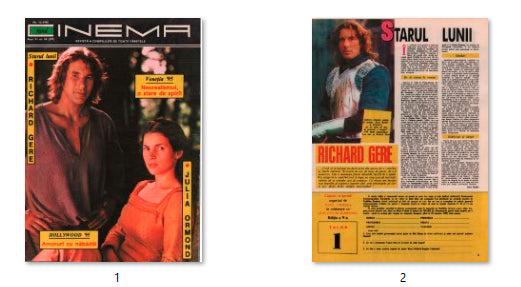 Richard Gere, Julia Ormond, Romanian magazine, Cover, DIGITAL LISTING, Instant Download