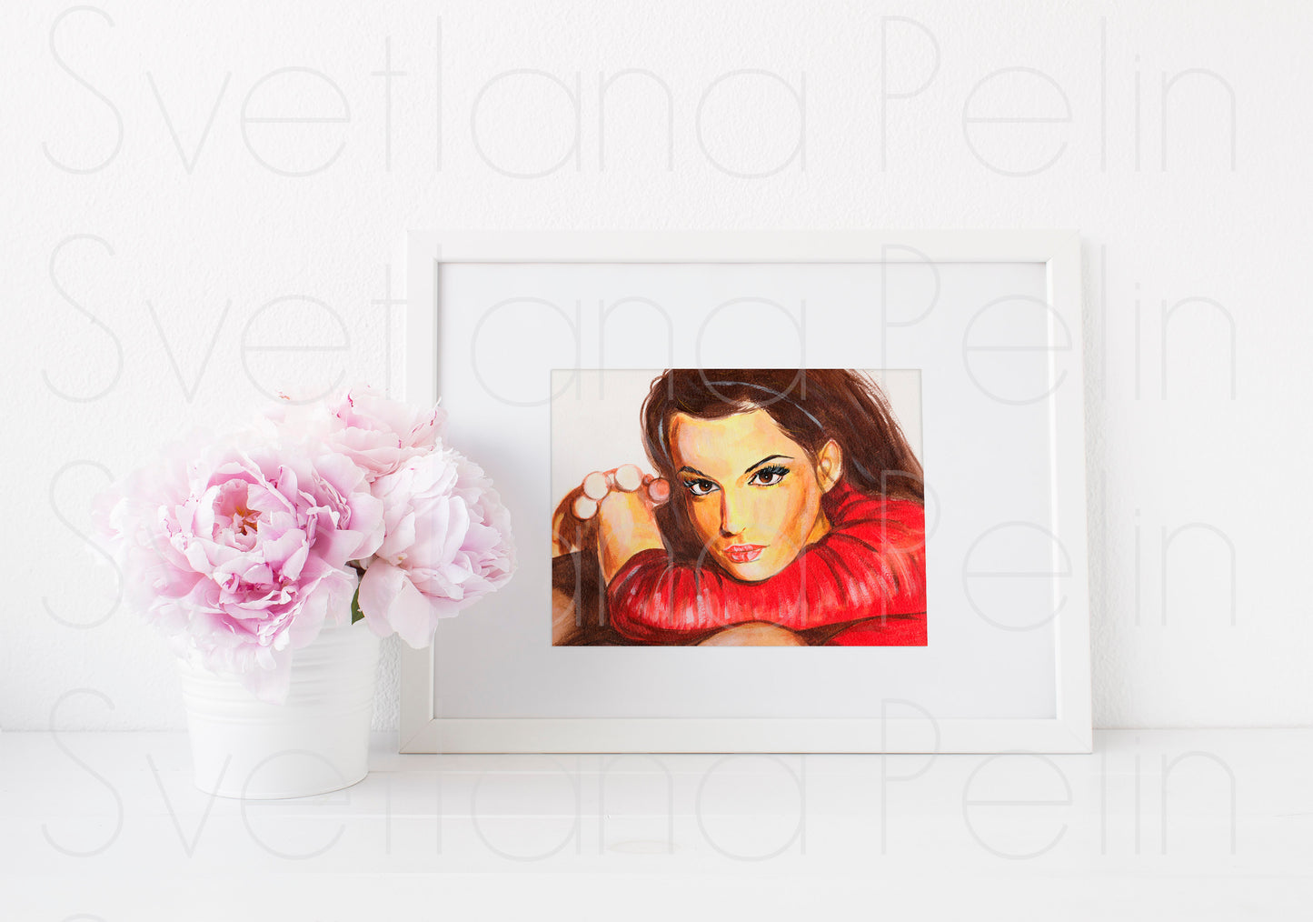 Anne Hathaway, ART PRINT Signed by Artist
