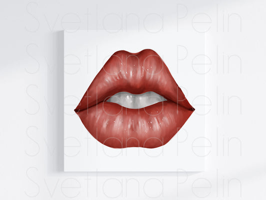 Lips Slightly Parted, INSTANT DOWNLOAD