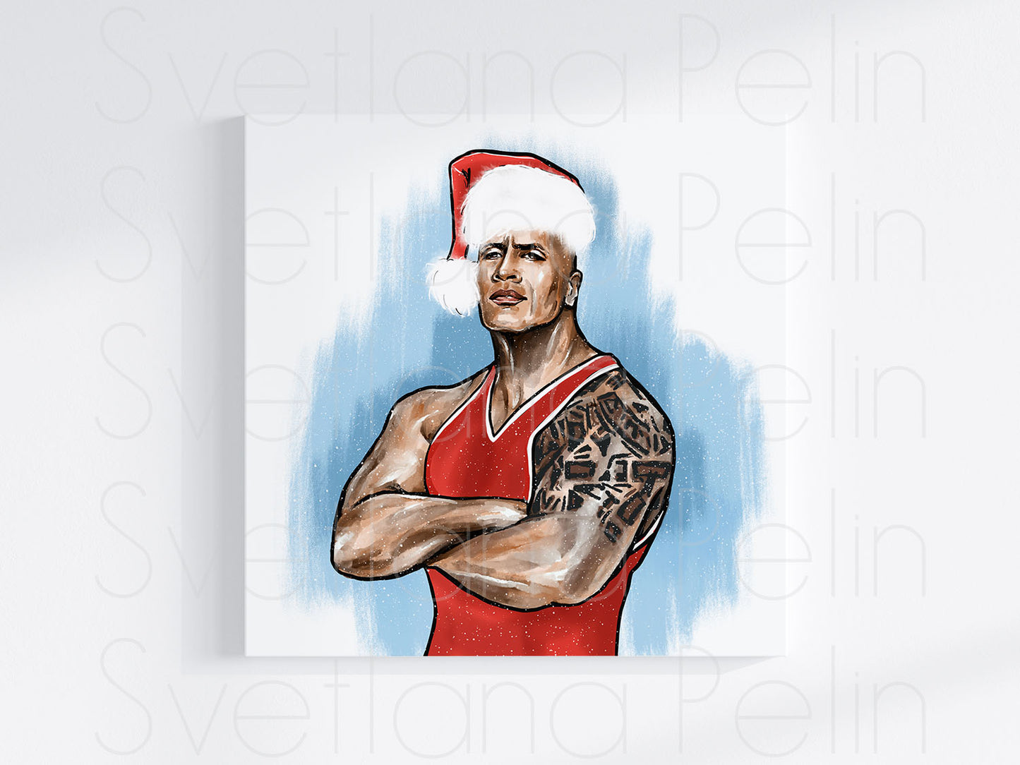Dwayne Johnson, Christmas, Santa Claus, INSTANT DOWNLOAD