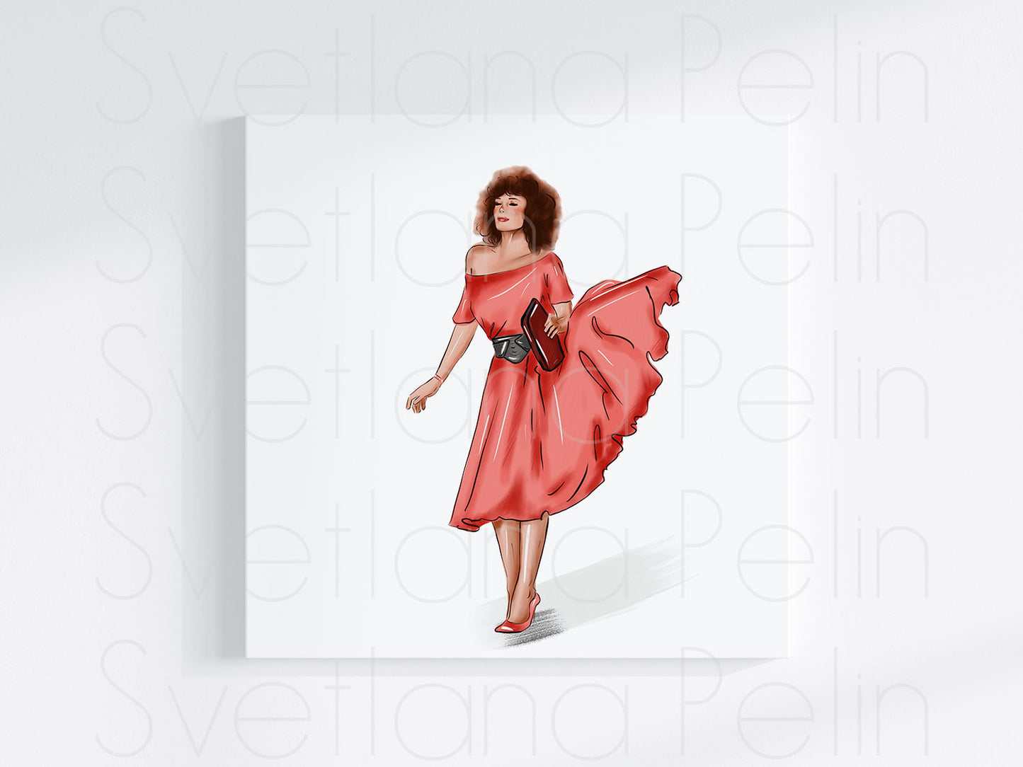 Kelly LeBrock, The Woman in Red, Printable Art, INSTANT DOWNLOAD