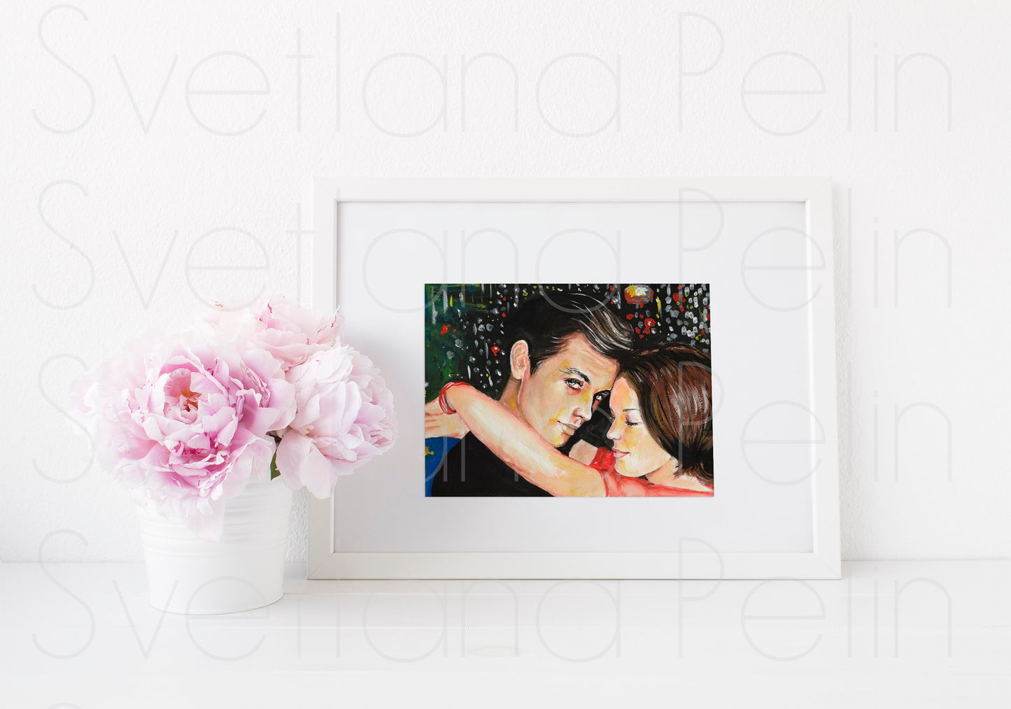 Romy Schneider, Alain Delon, ART PRINT Signed by Artist