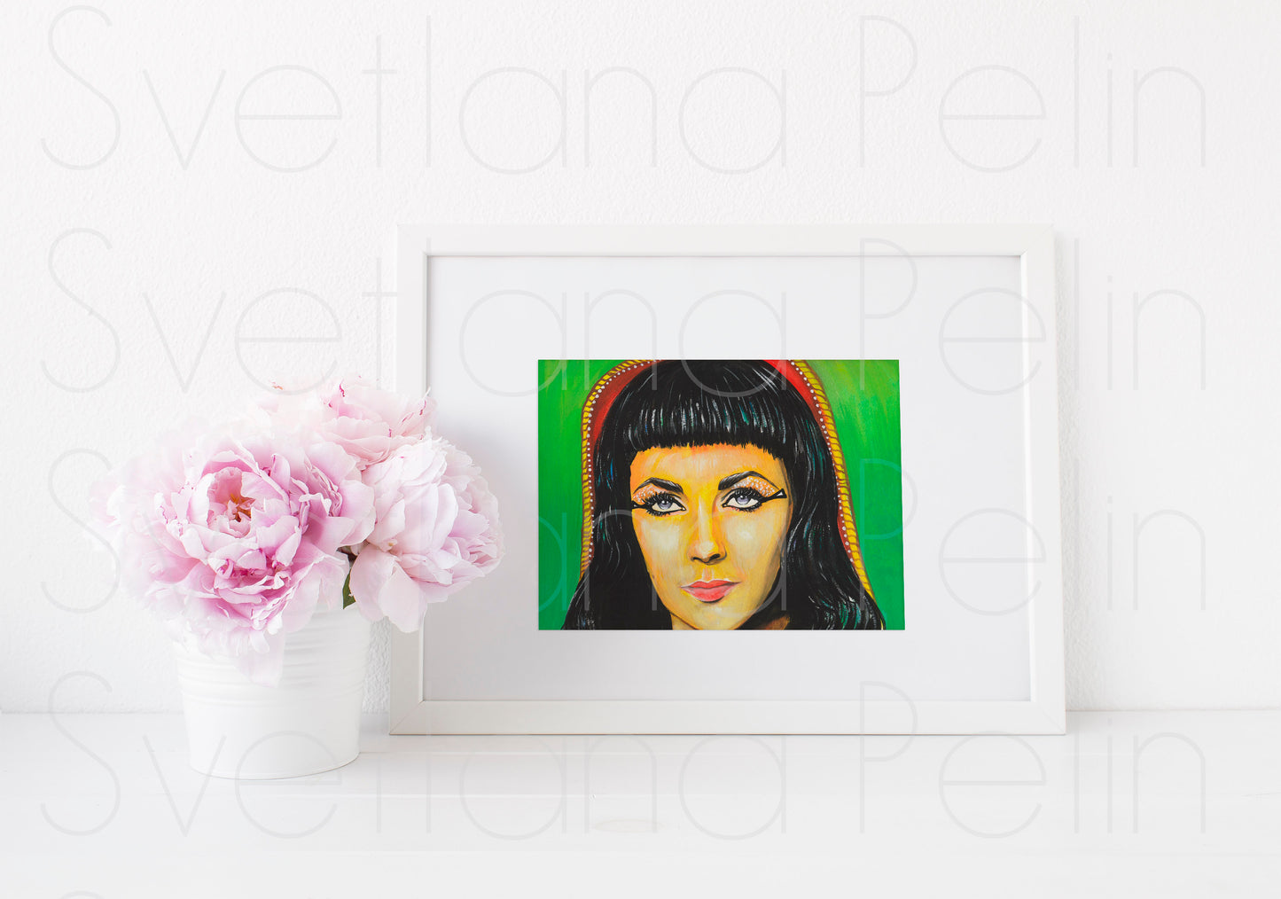 Elizabeth Taylor, Cleopatra, ART PRINT Signed by Artist