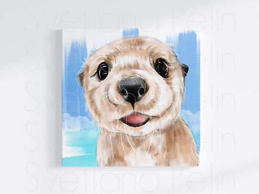 Otter, Cute animal, Printable Art, INSTANT DOWNLOAD