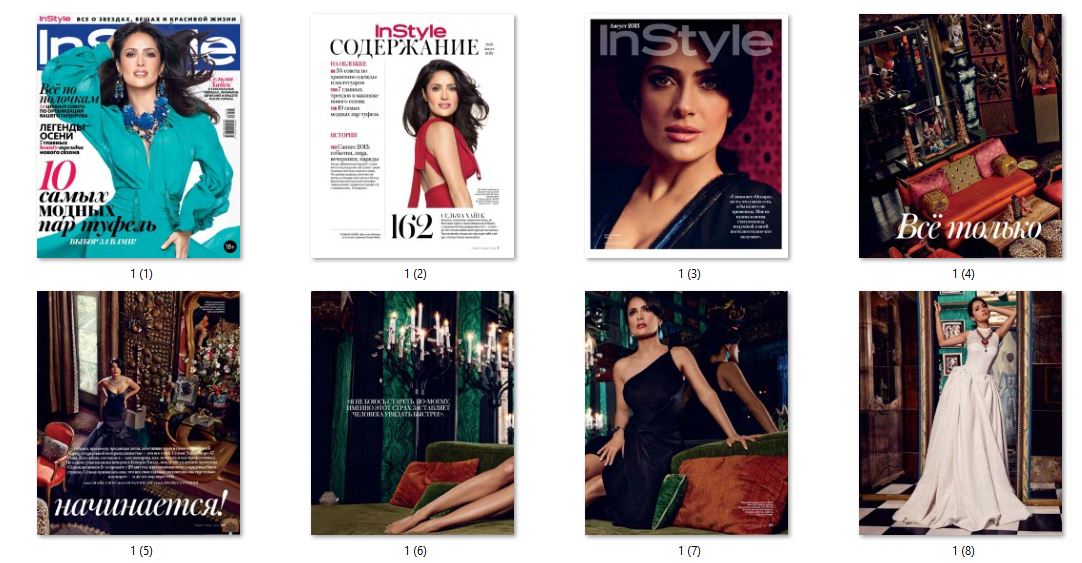 Salma Hayek, Russian magazine, Cover, DIGITAL LISTING, Instant Download