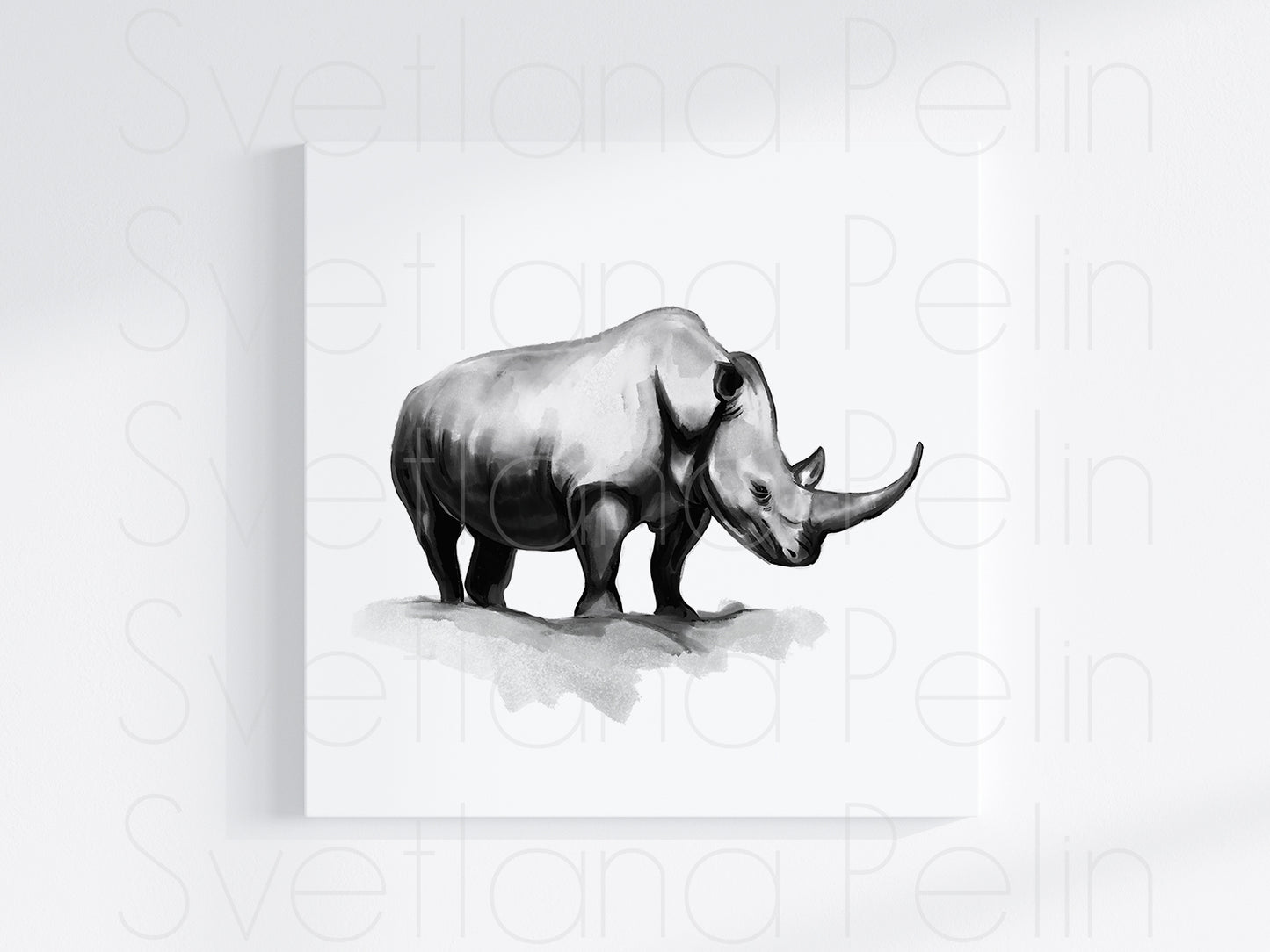 Rhinocerus, Printable Art, INSTANT DOWNLOAD