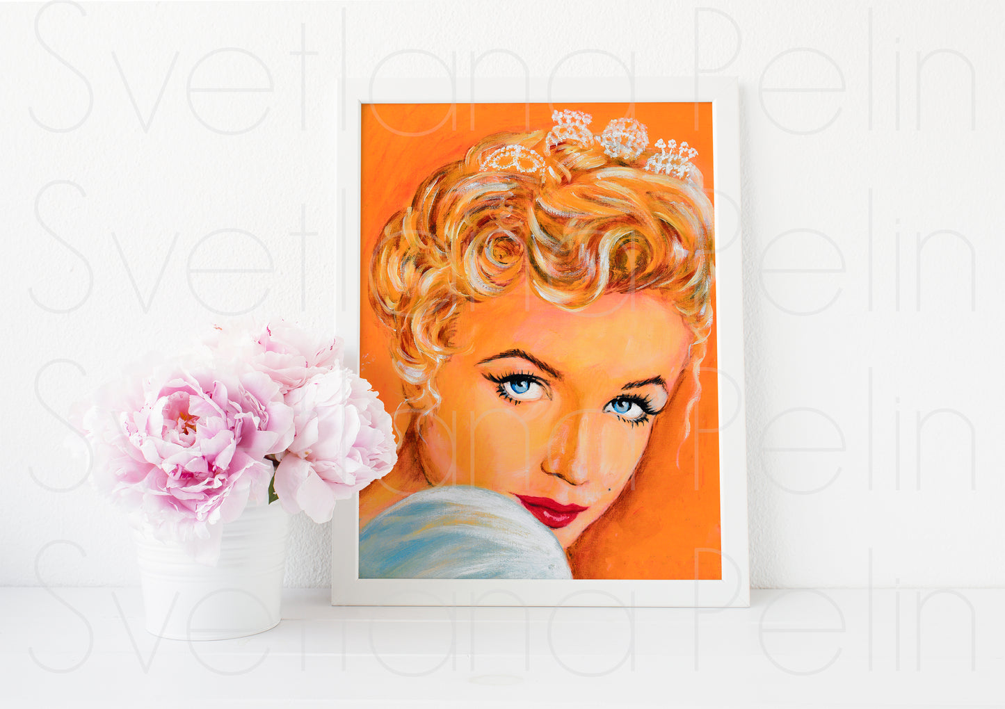 Marilyn Monroe, The Prince and the Showgirl, Tiara, ORIGINAL Oil painting, Artwork by Svetlana Pelin