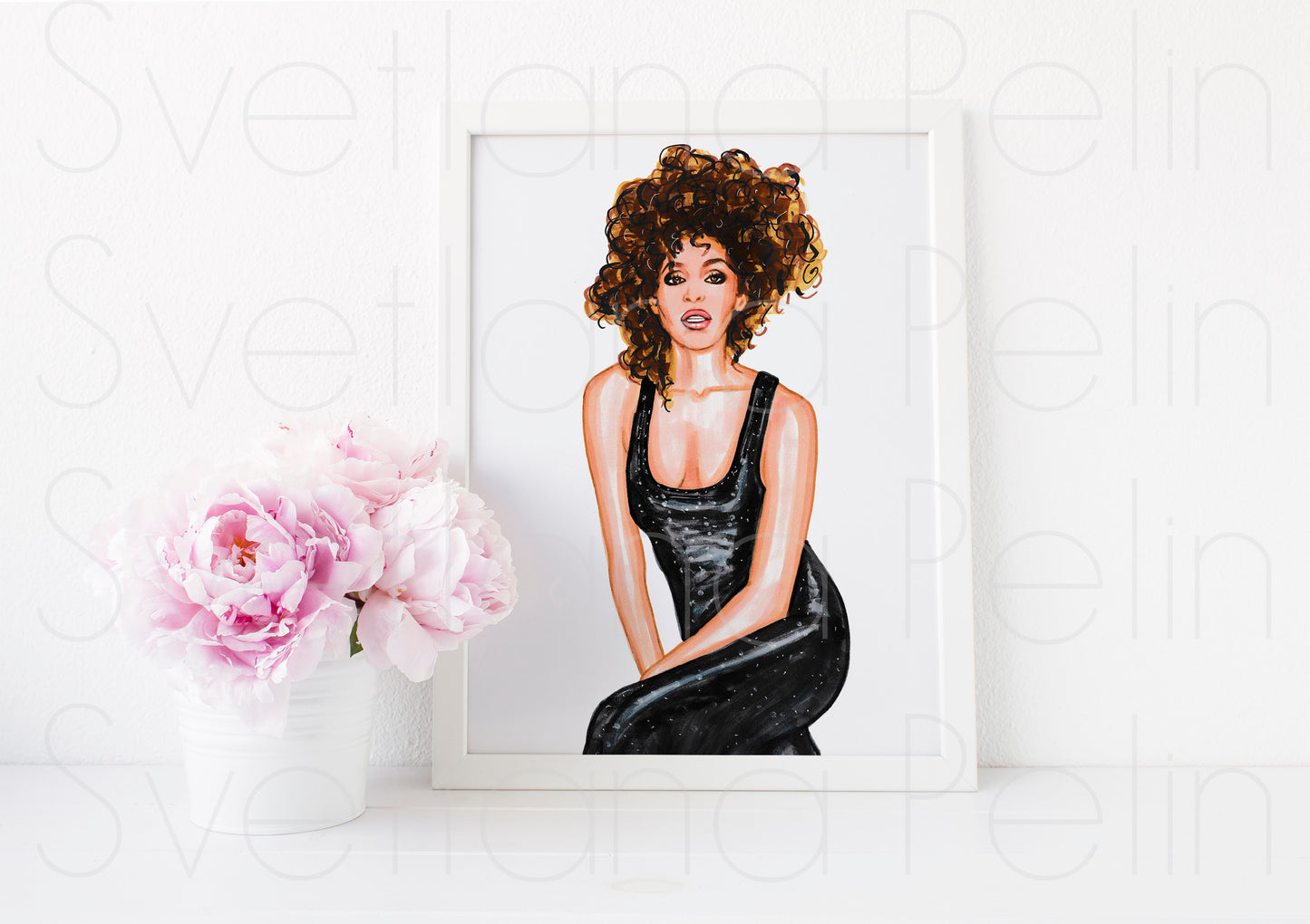 Whitney Houston, ART PRINT Signed by Artist