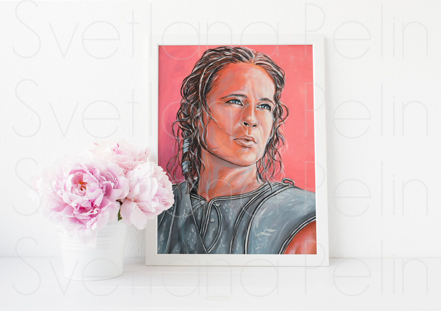 Brad Pitt, Troy, Achilles, ORIGINAL Oil Painting, Artwork by Svetlana Pelin