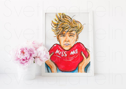 Leonardo DiCaprio, ART PRINT Signed by Artist